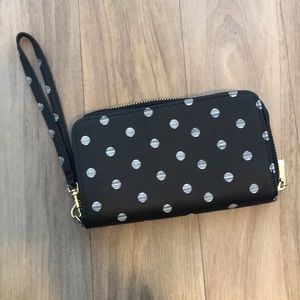 Polka dot wallet/clutch